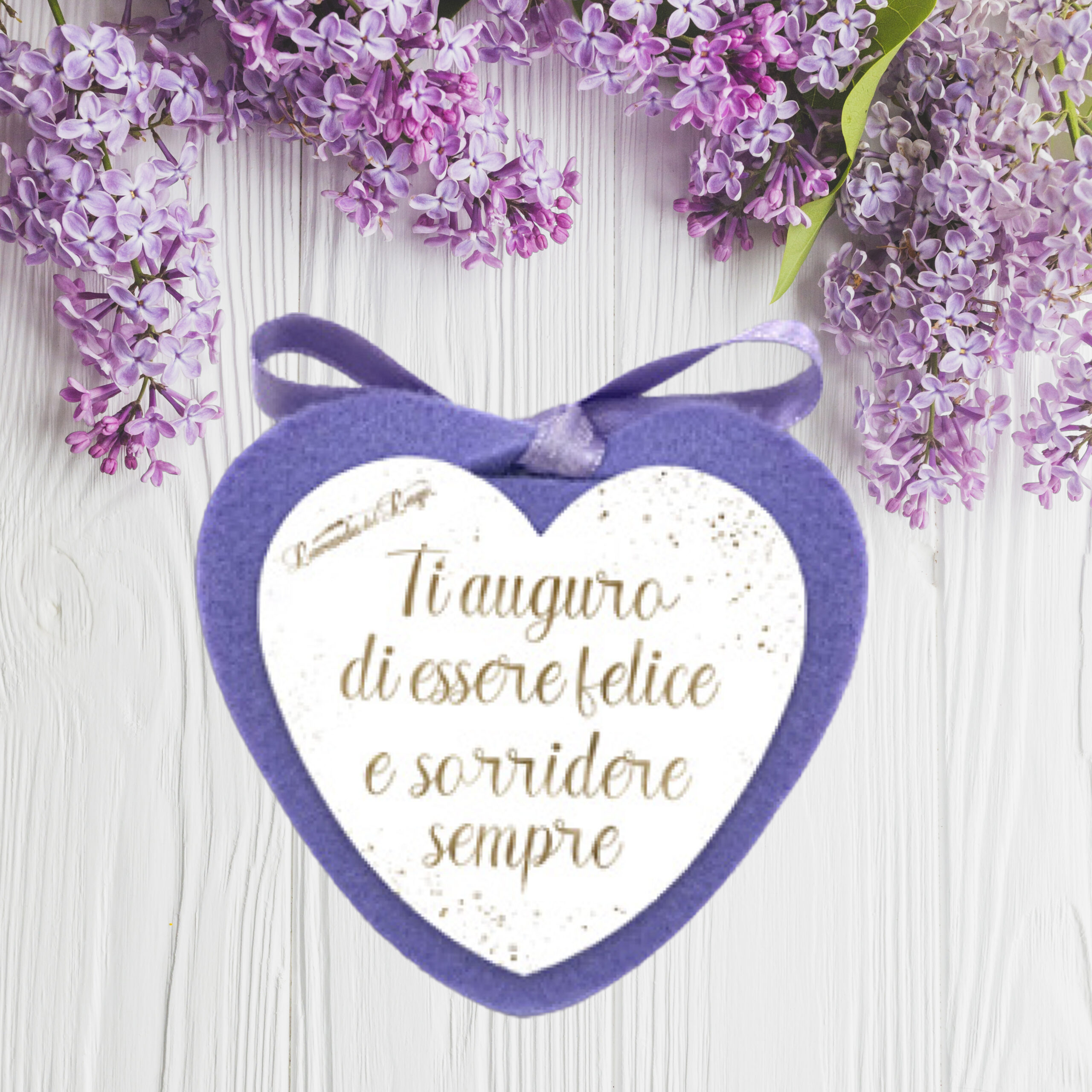 Cuore di stoffa sorridere sempre